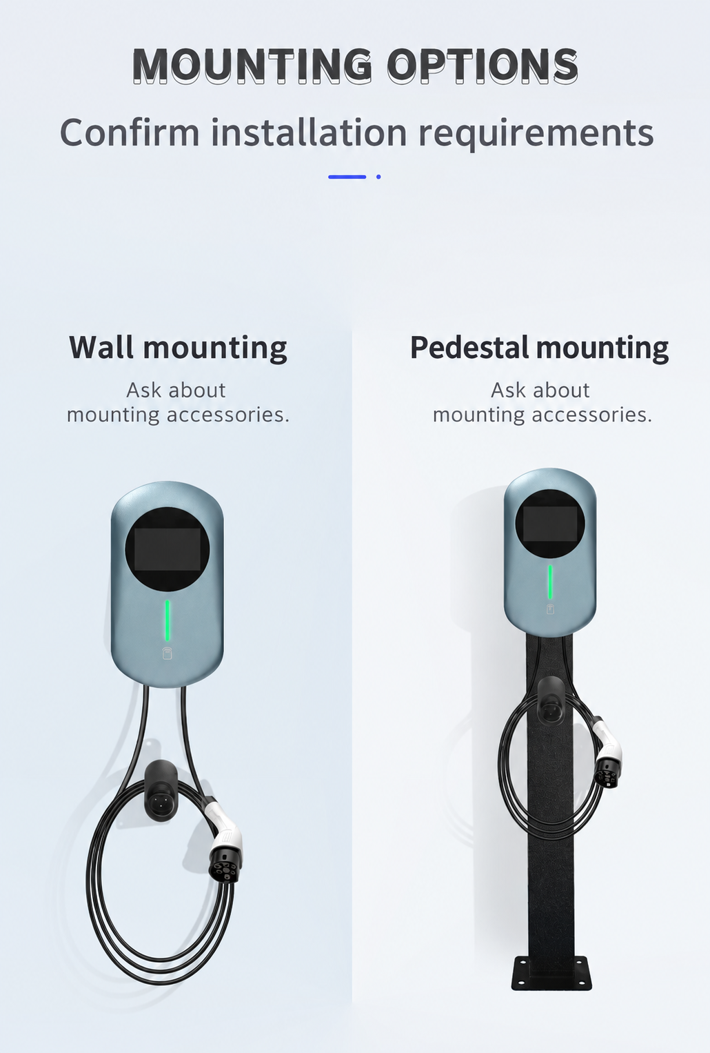 Wall-mount and pedestal mounting concepts