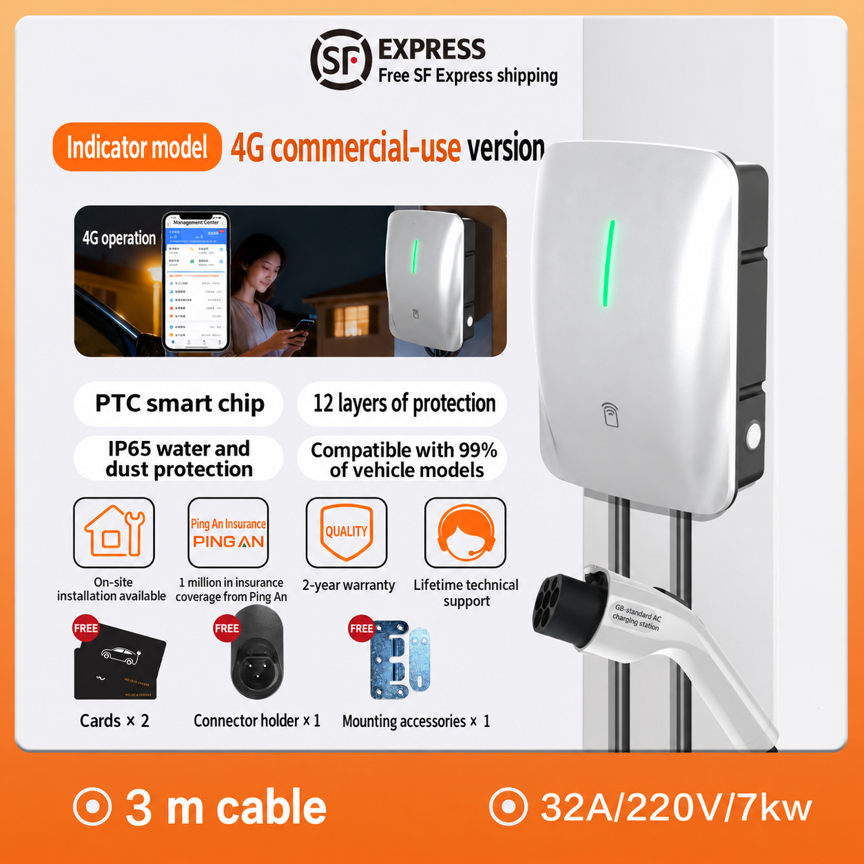7 kW · 3 m · 4G configuration