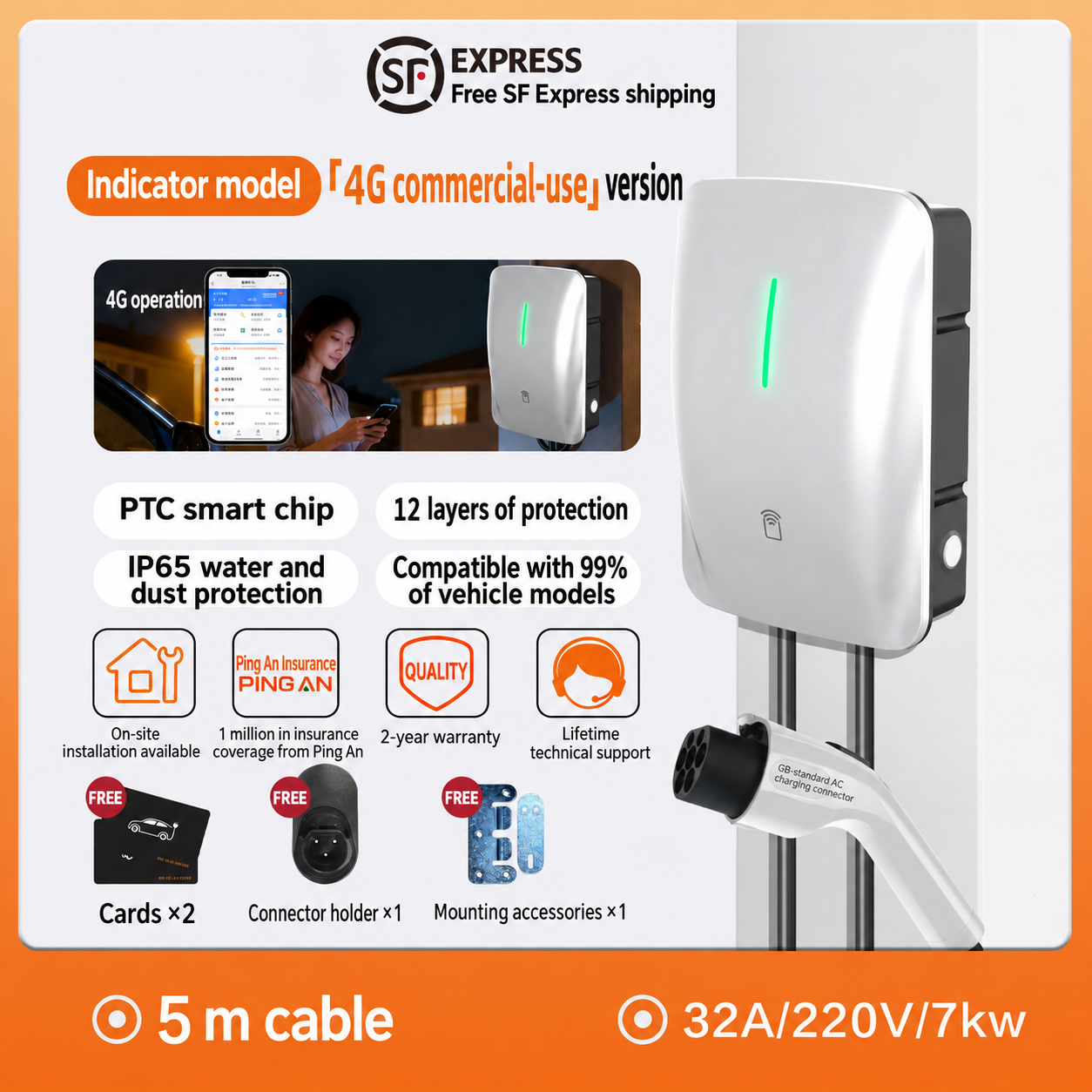 7 kW · 5 m · 4G configuration